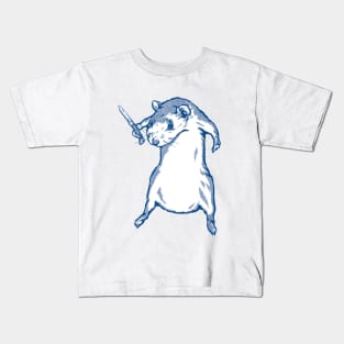 Rodent With Knife / Cute Animal Design Kids T-Shirt